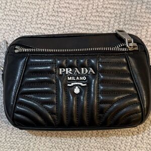 Prada Black Quilted Belt Bag